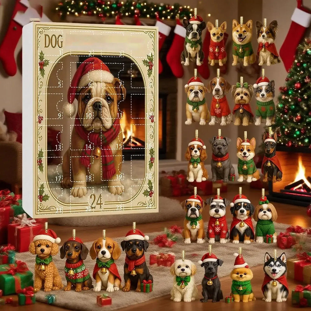 Psy Kalendarz Adwentowy – Akrylowe Zawieszki