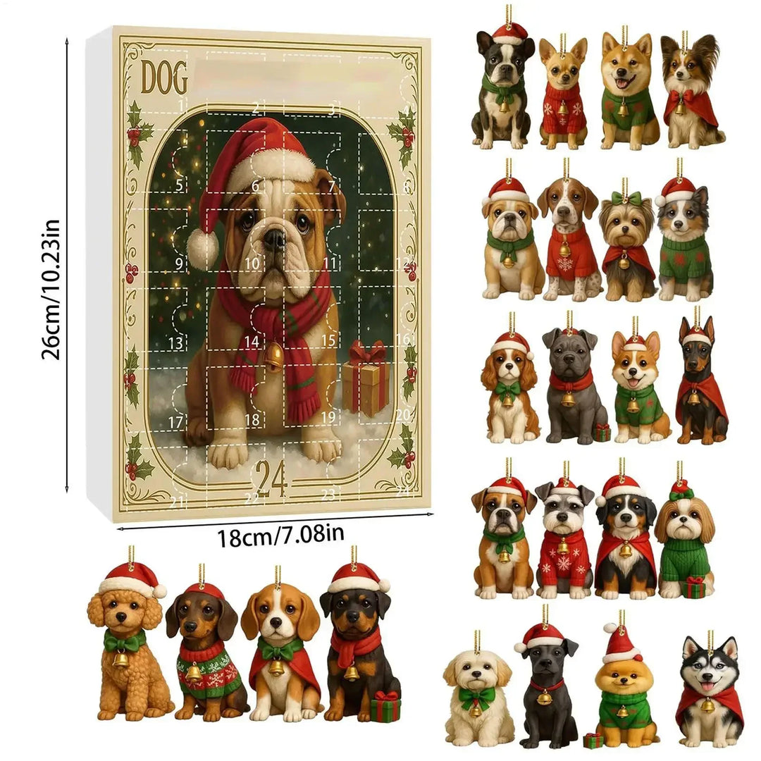 Psy Kalendarz Adwentowy – Akrylowe Zawieszki