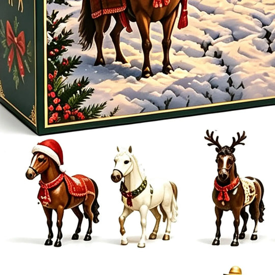 Nieuwe Paard Adventskalender 2026 24 Dagen Kerstboomdecoratie Kerstdoos Kerstfeest Huisdecoratie Cadeauartikelen