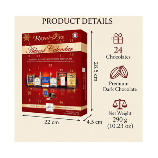 Kalendarz Adwentowy Royal des Lys – 24 Czekoladki Premium