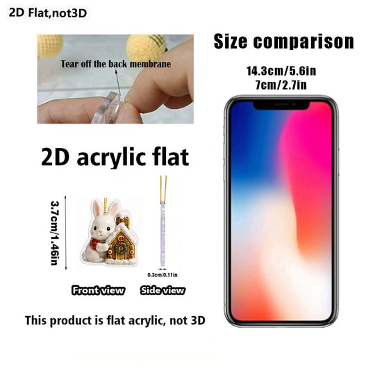 Świąteczny Królik Kalendarz Adwentowy 2D – 24 Ozdoby